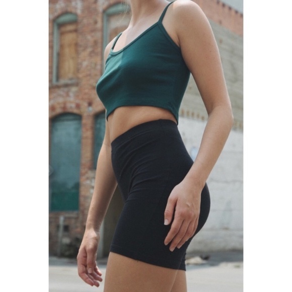 Brandy Melville / John Galt Skylar Dark Forest Green Cropped Tank Top - Picture 5 of 10